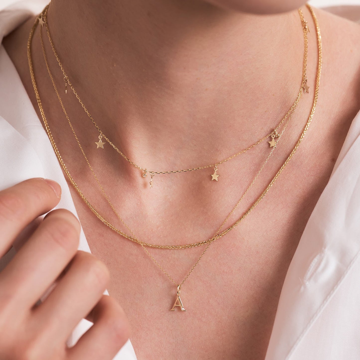 Diamant-Charm mit Initialen