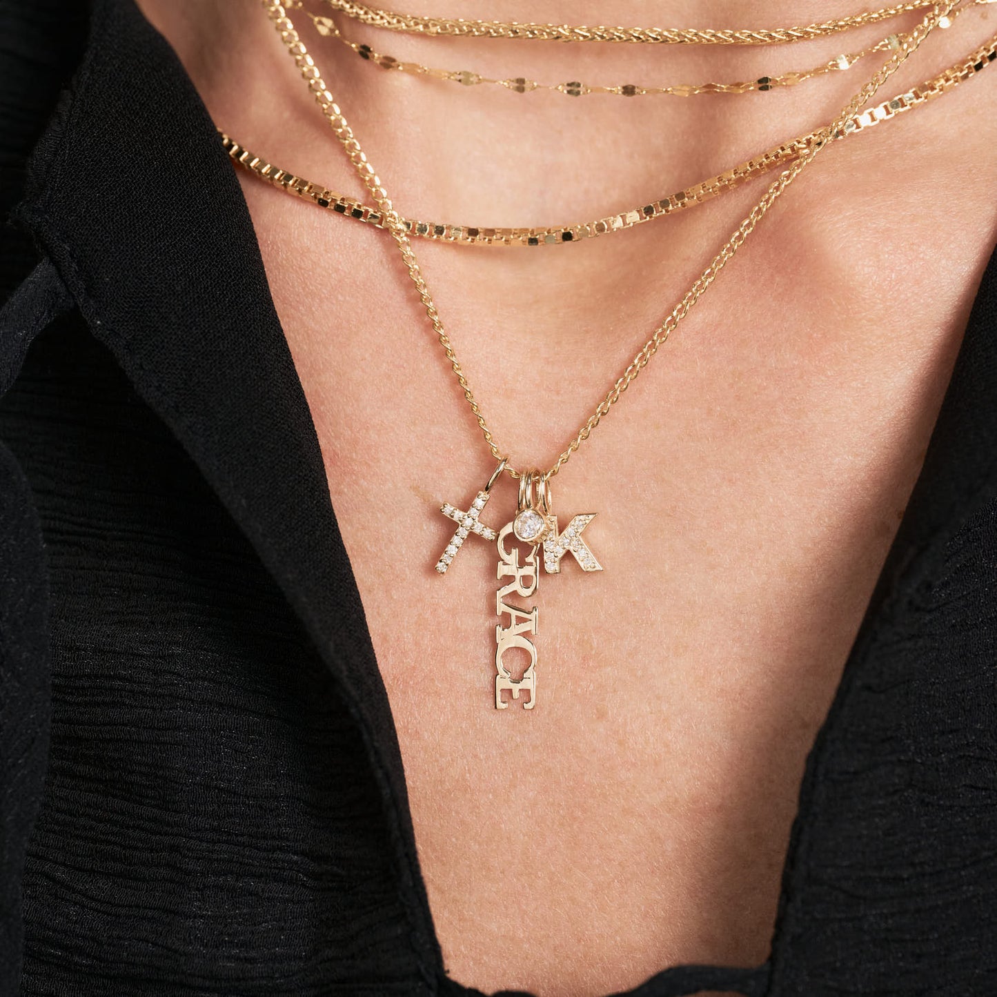 Diamantkreuz Charm