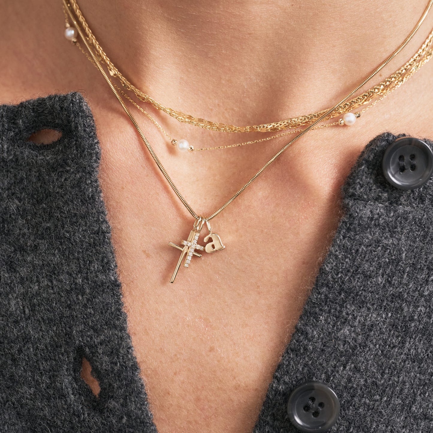 Diamantkreuz Charm