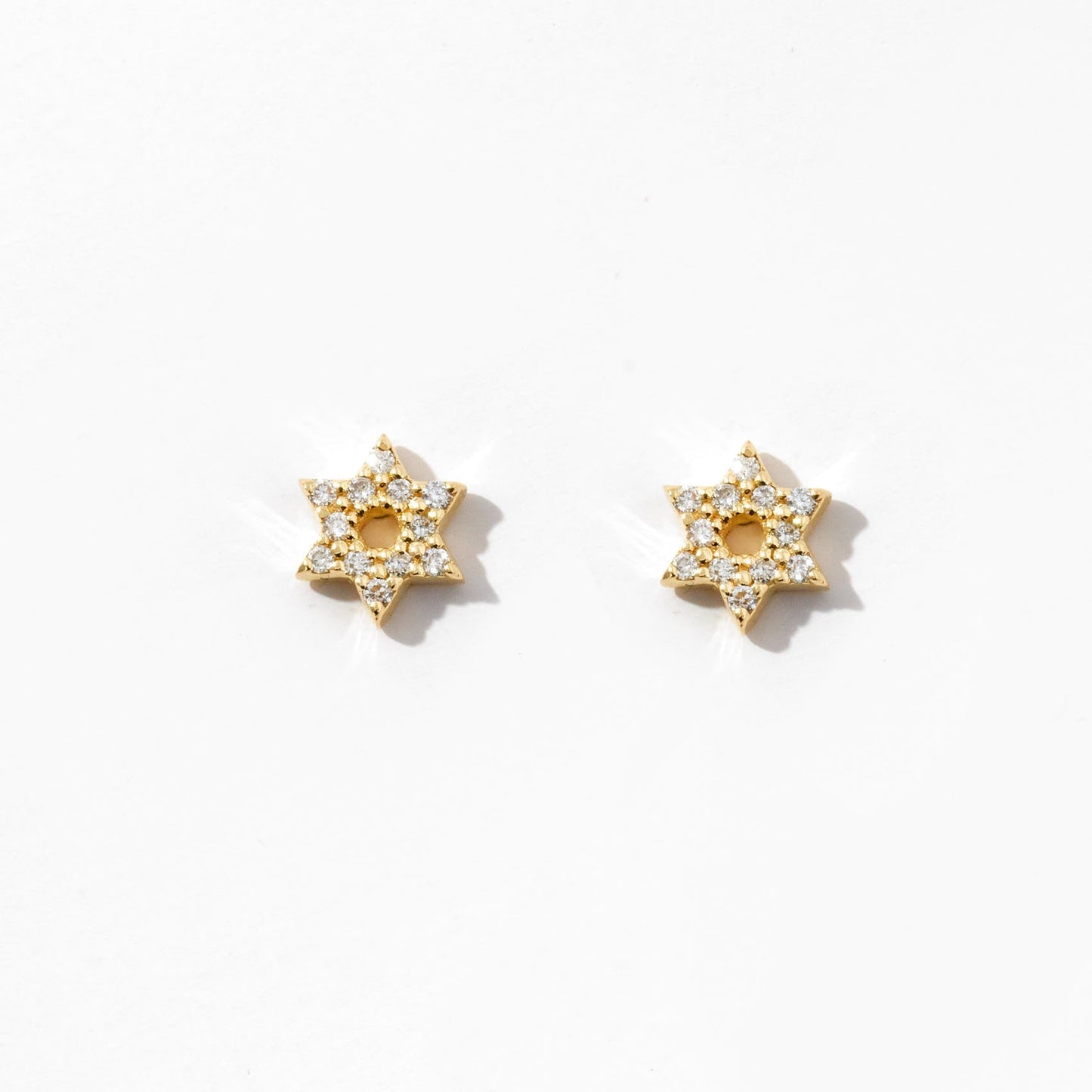 Diamant Davidstern Ohrringe