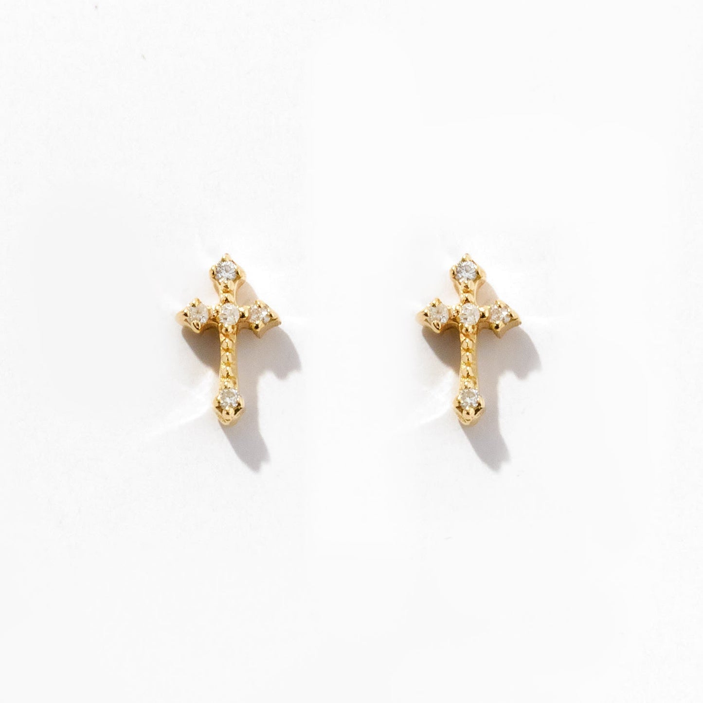 Diamant Gothic-Stil Kreuz Ohrringe