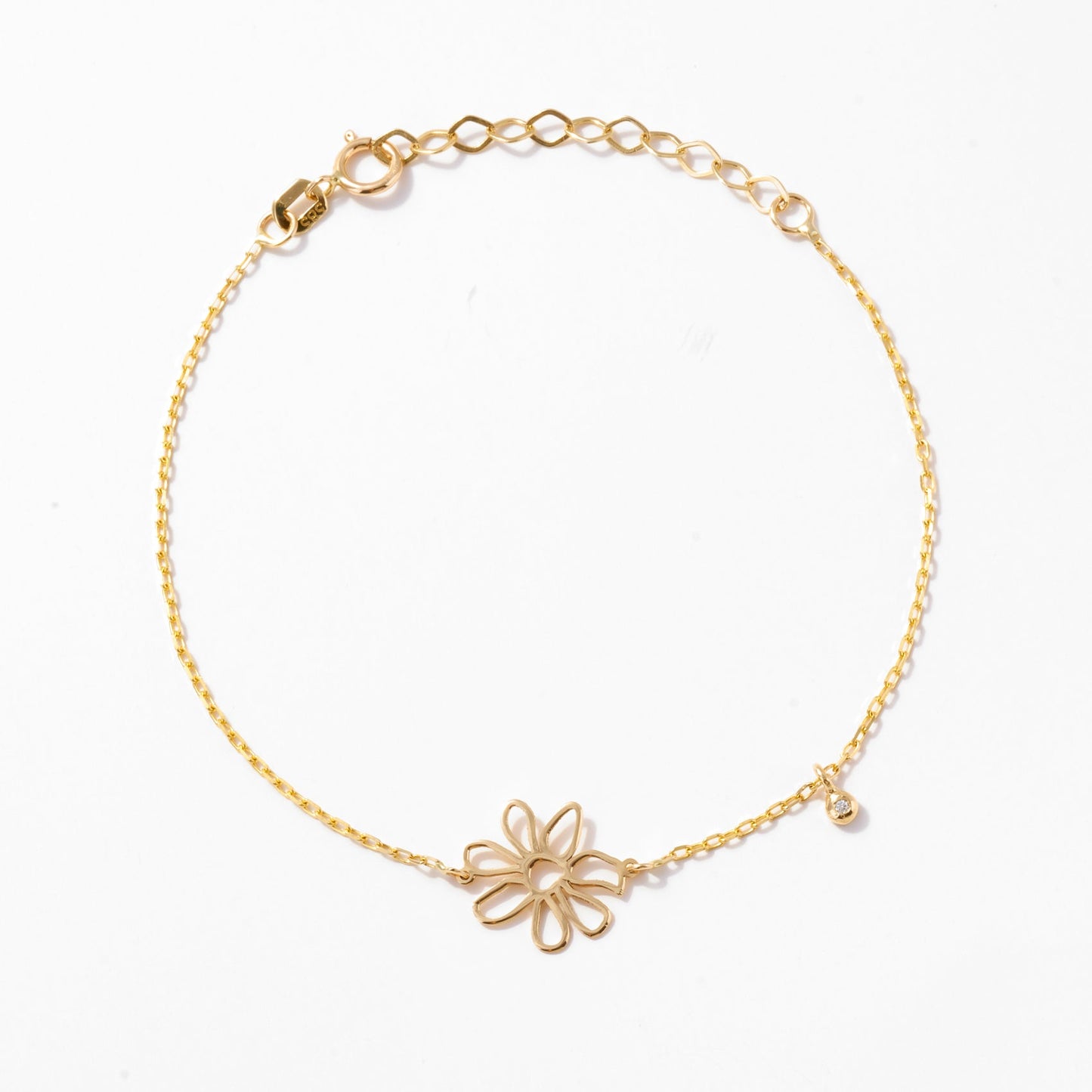 Daisy Flower Armband mit Diamant