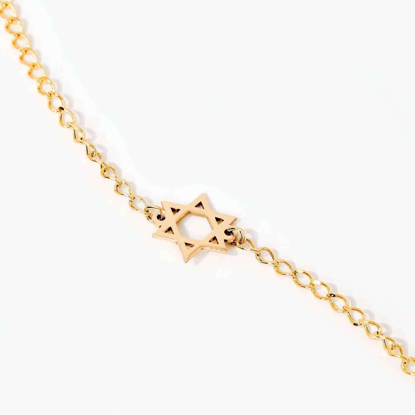 Star of David bracelet made of 585 solid gold