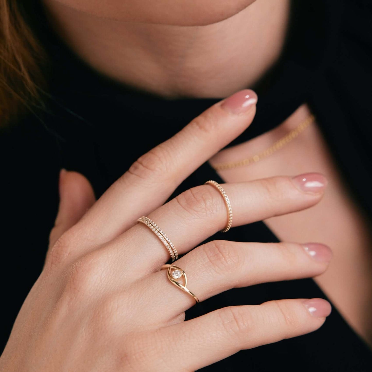 Evil Eye Stackable Ring