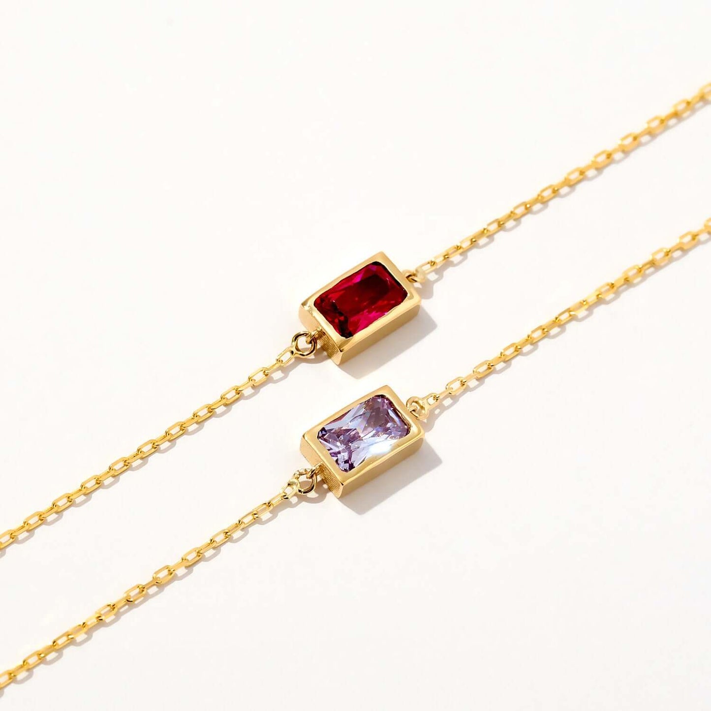 Baguette Geburtsstein Armband
