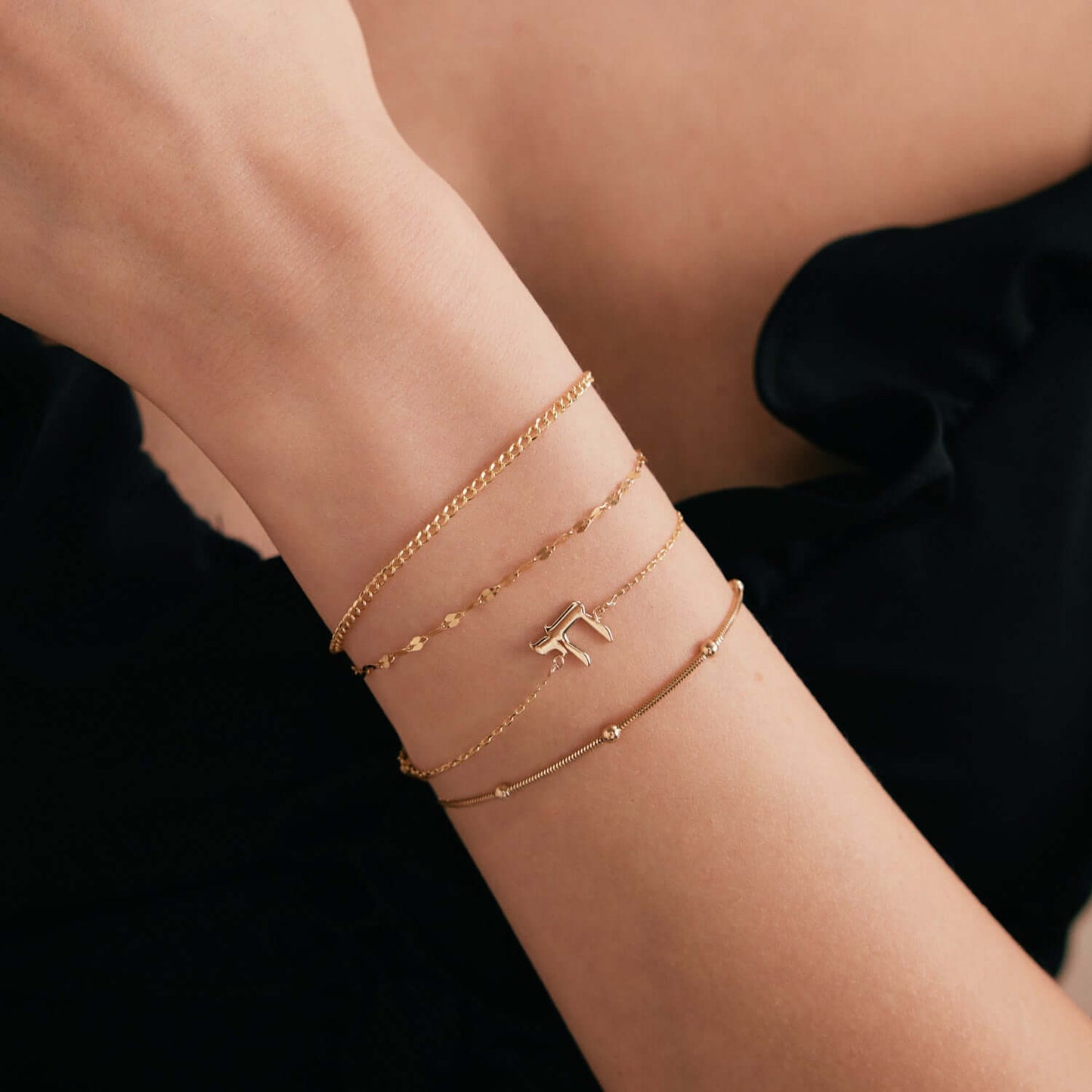 Bracelet Chai Life en or massif 585
