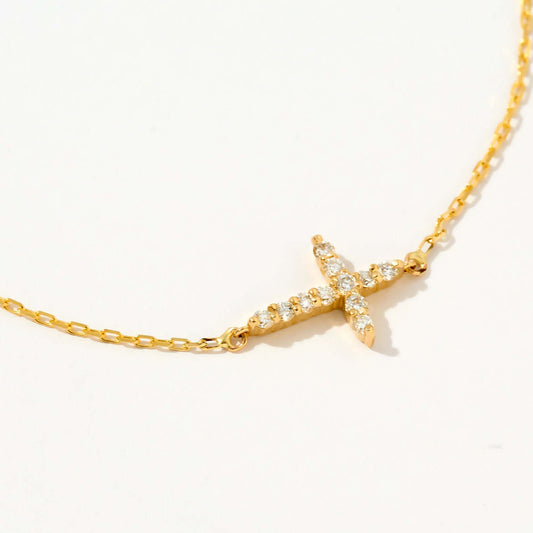 Diamantkreuz Charm Armband