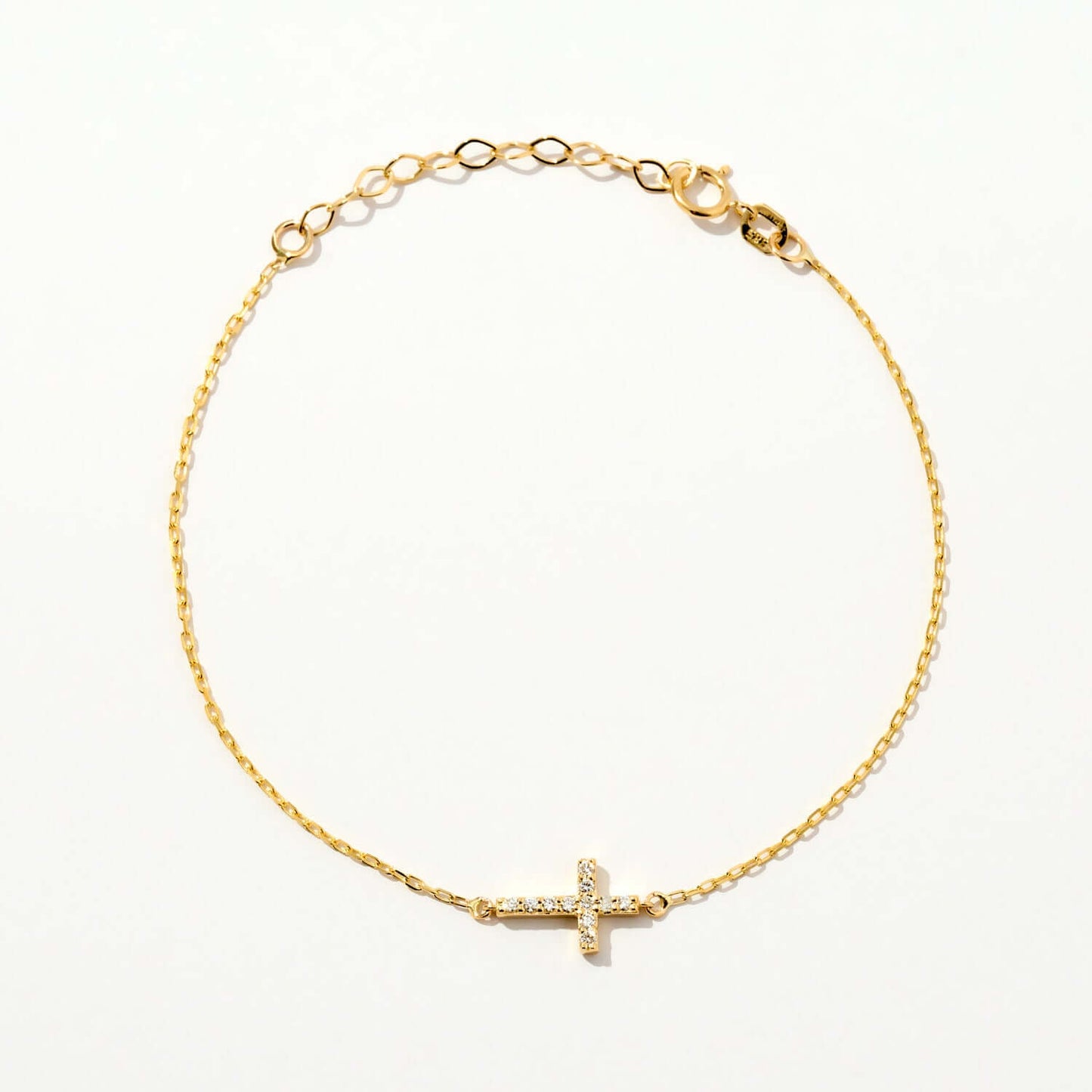 Diamant Pave Kreuzarmband