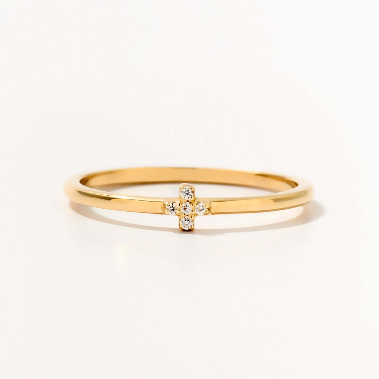Diamant Pave Kreuzring