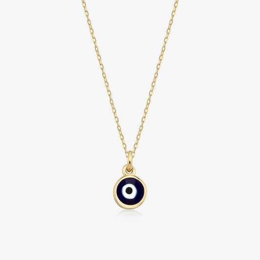 Evil Eye pearl necklace made of 585 solid gold