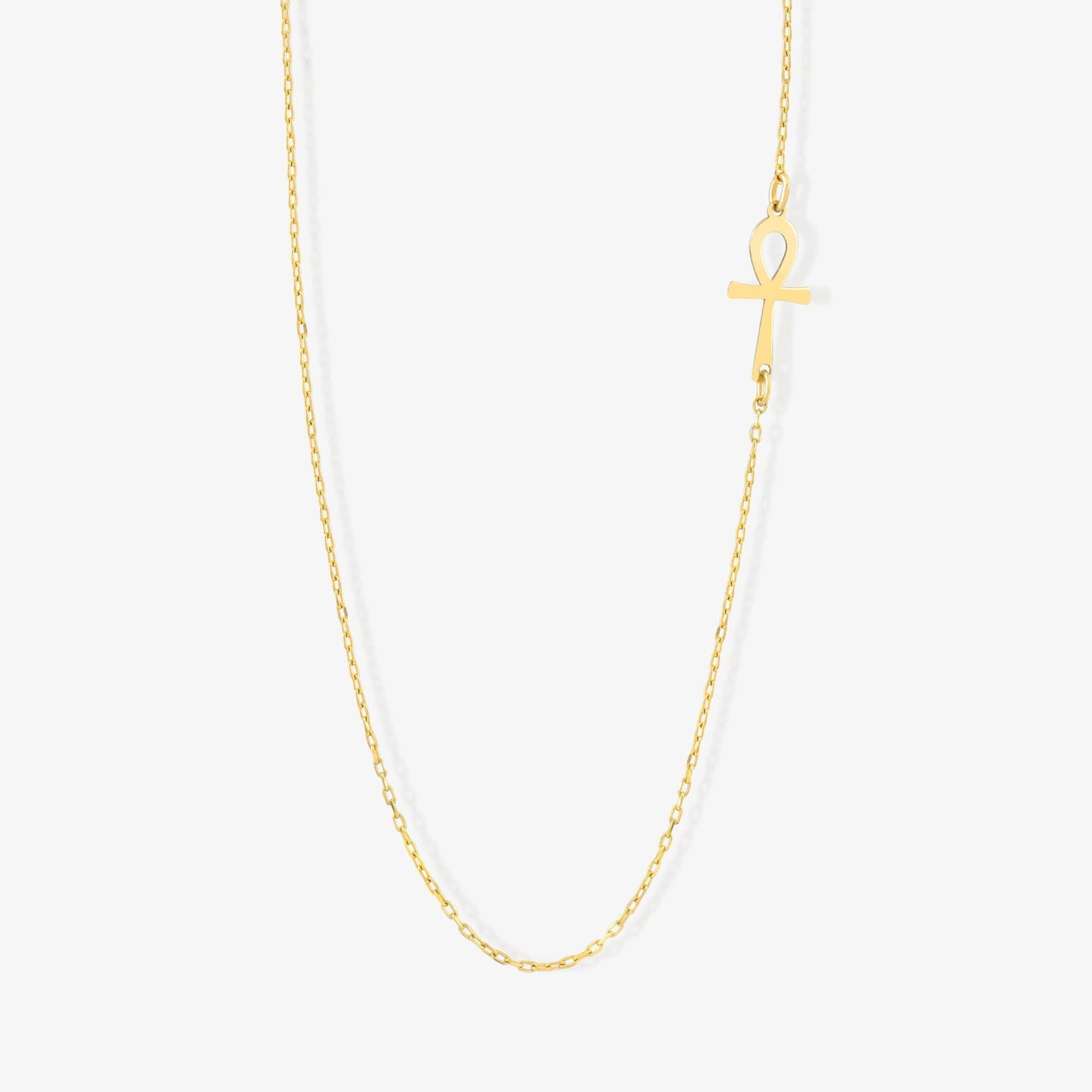 Collier clé de vie en or massif 585