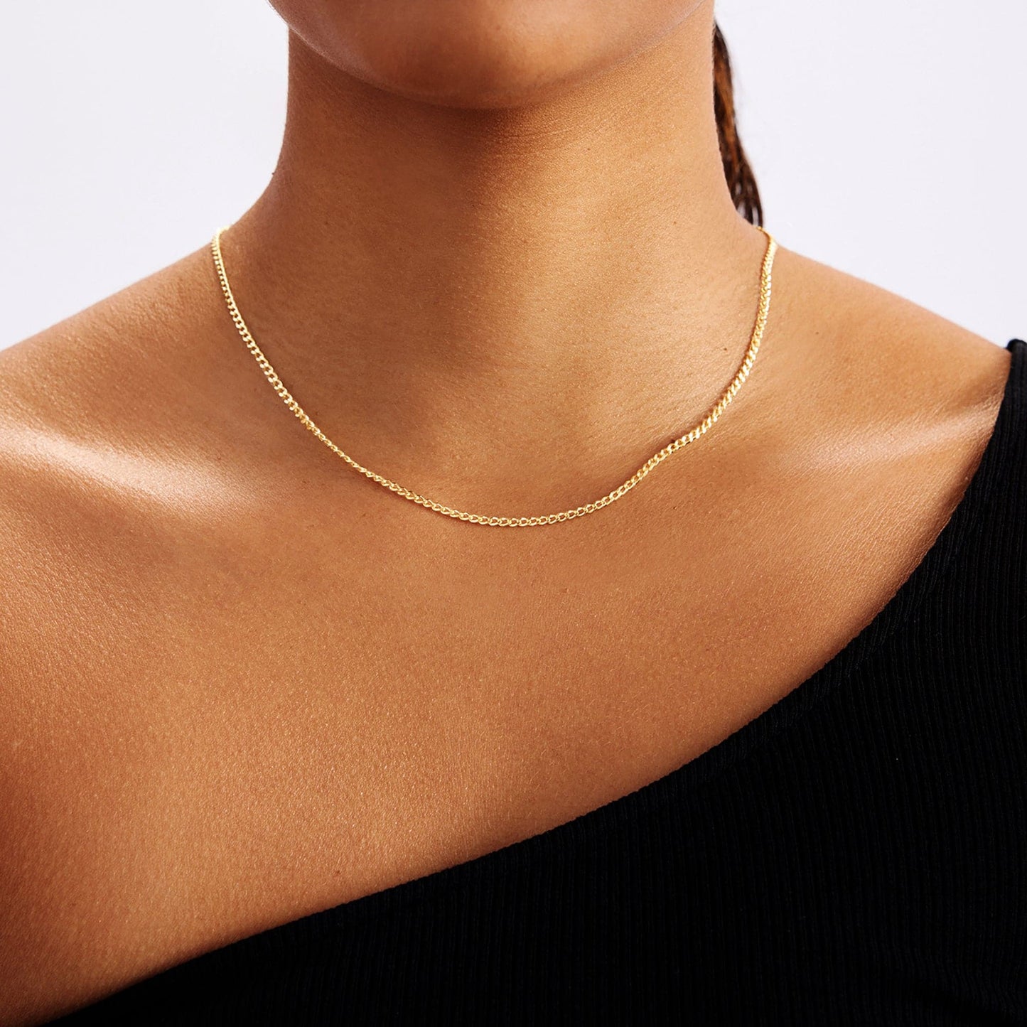Collier chaîne gourmette en or massif 585