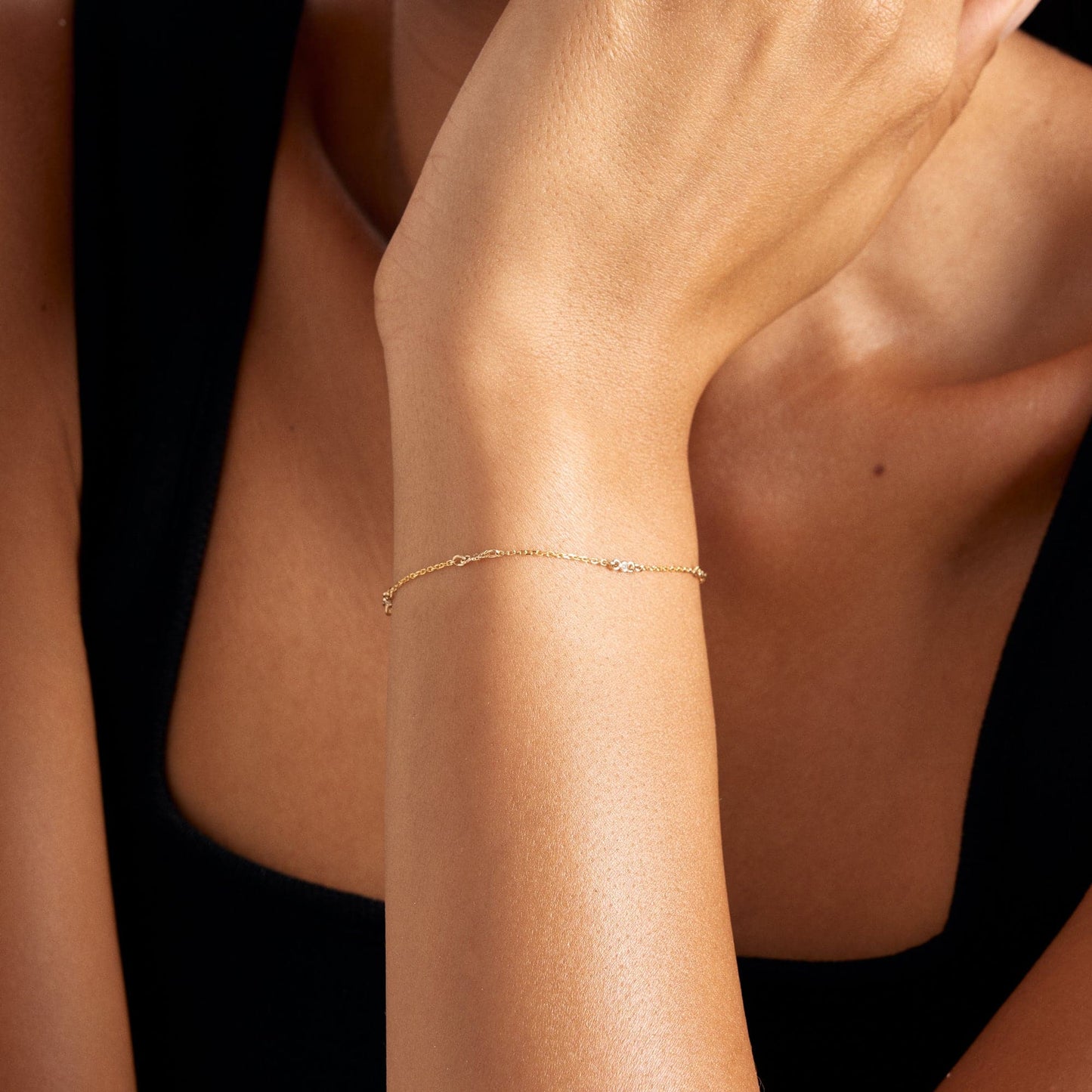 Diamond Bezel Station Bracelet in 585 Solid Gold