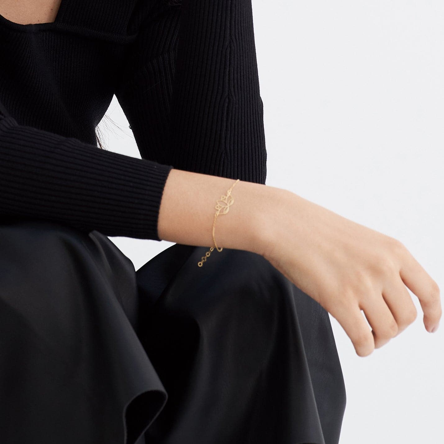 Lotusblumen-Armband, verstellbar