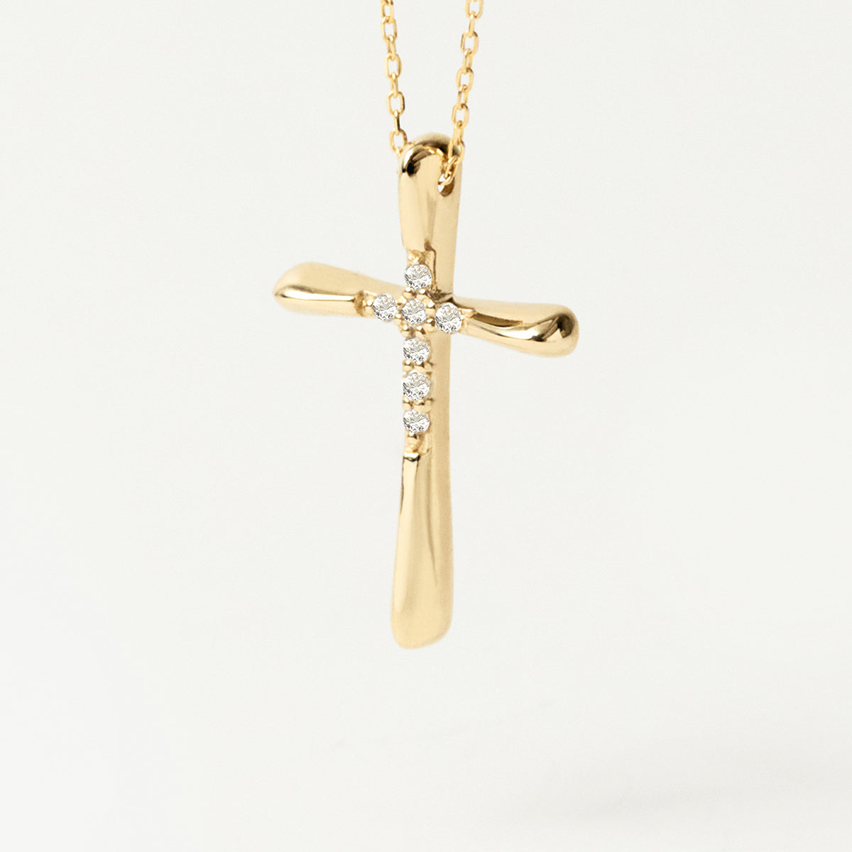 Collier diamant Bold Cross en or 585