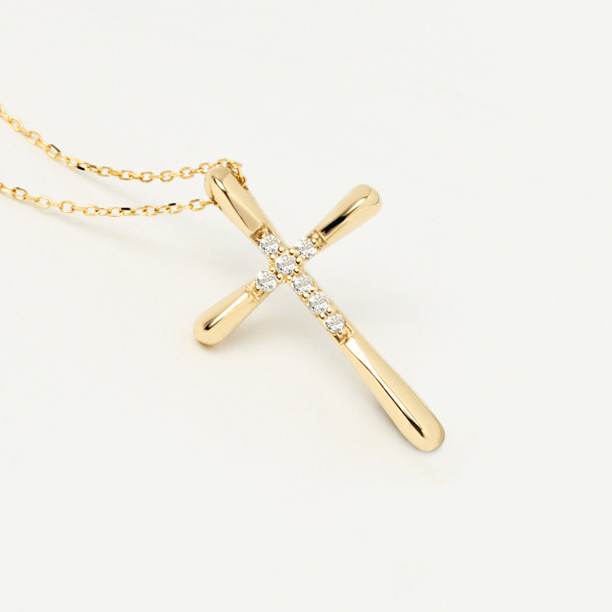 Collier diamant Bold Cross en or 585