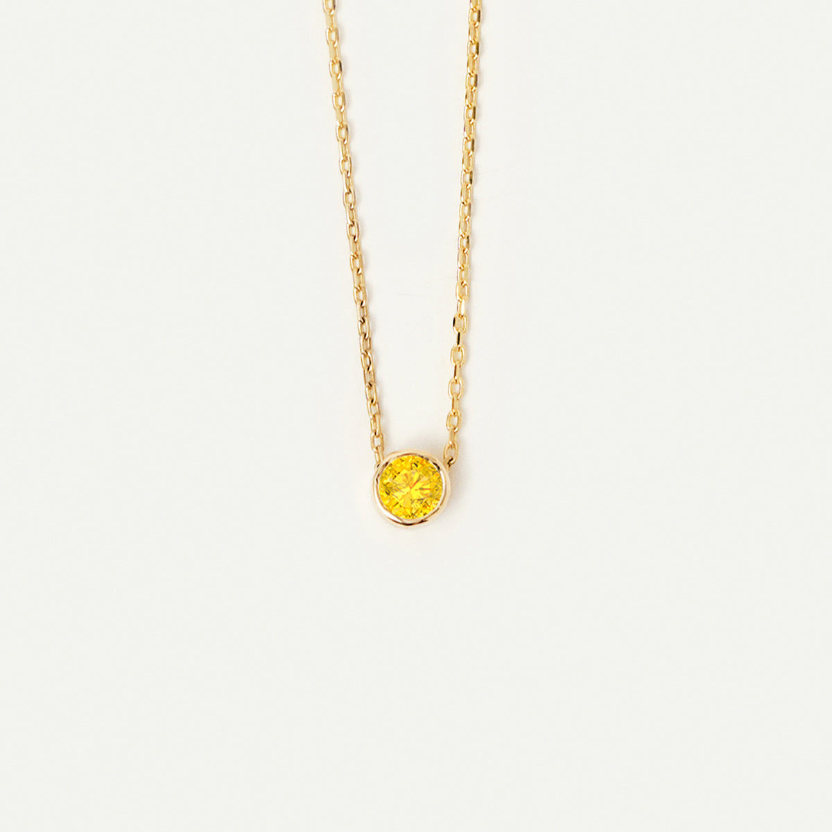 November Birthstone Solitaire Floating Halskette