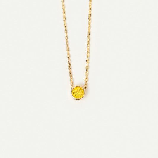 November Birthstone Solitaire Floating Halskette