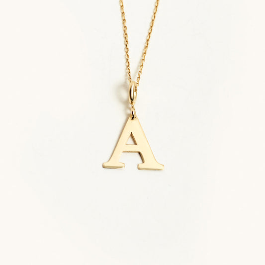 Personalized Initial Pendant Necklace in 585 Gold