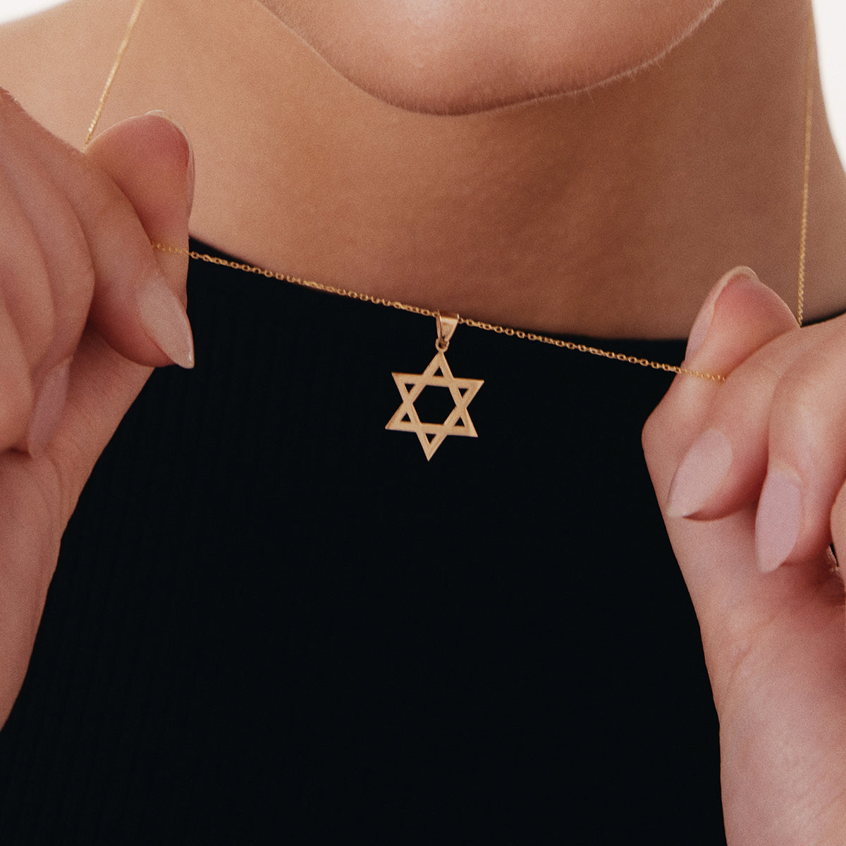 Collier étoile de David en or 585