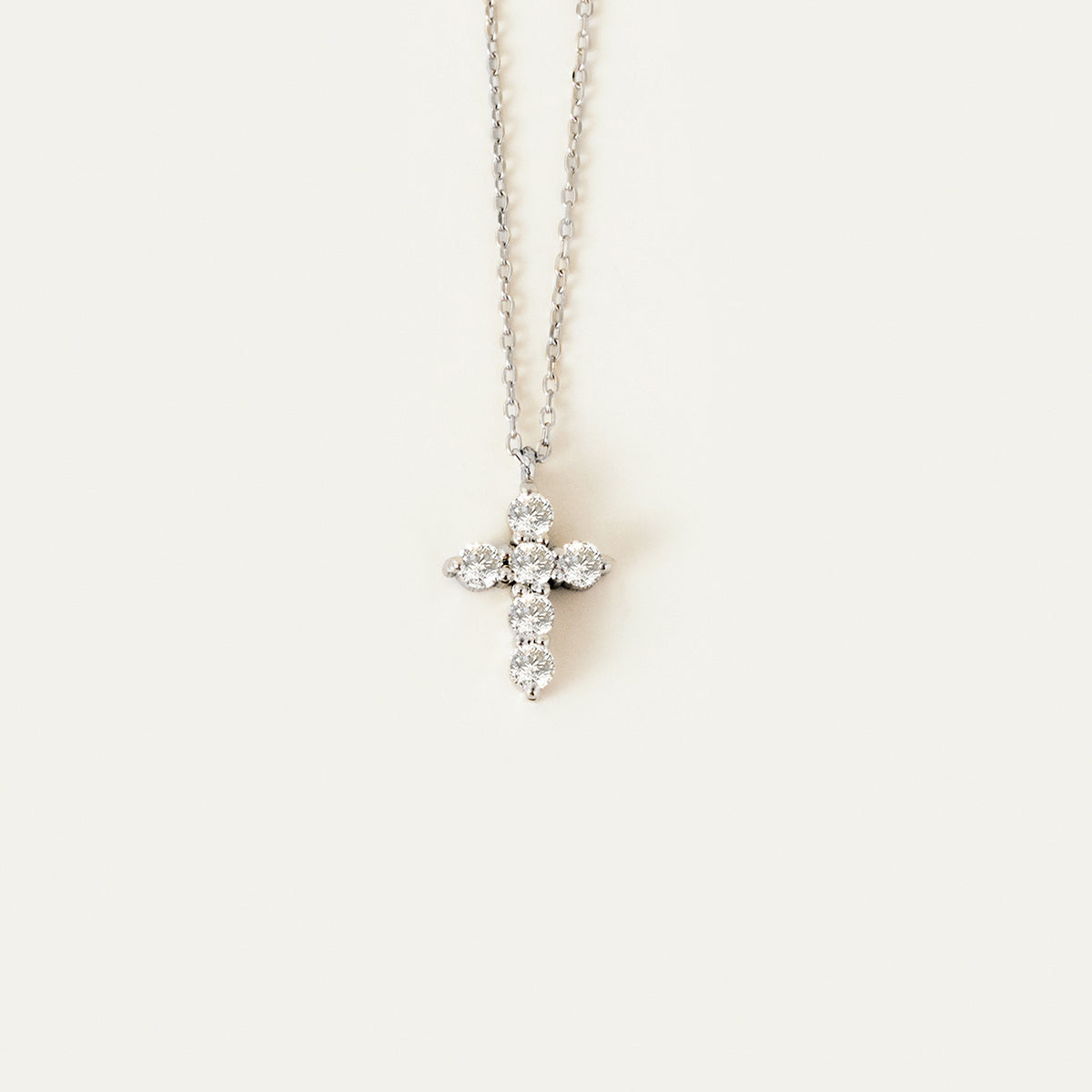 Diamant-Kreuz-Anhänger-Halskette