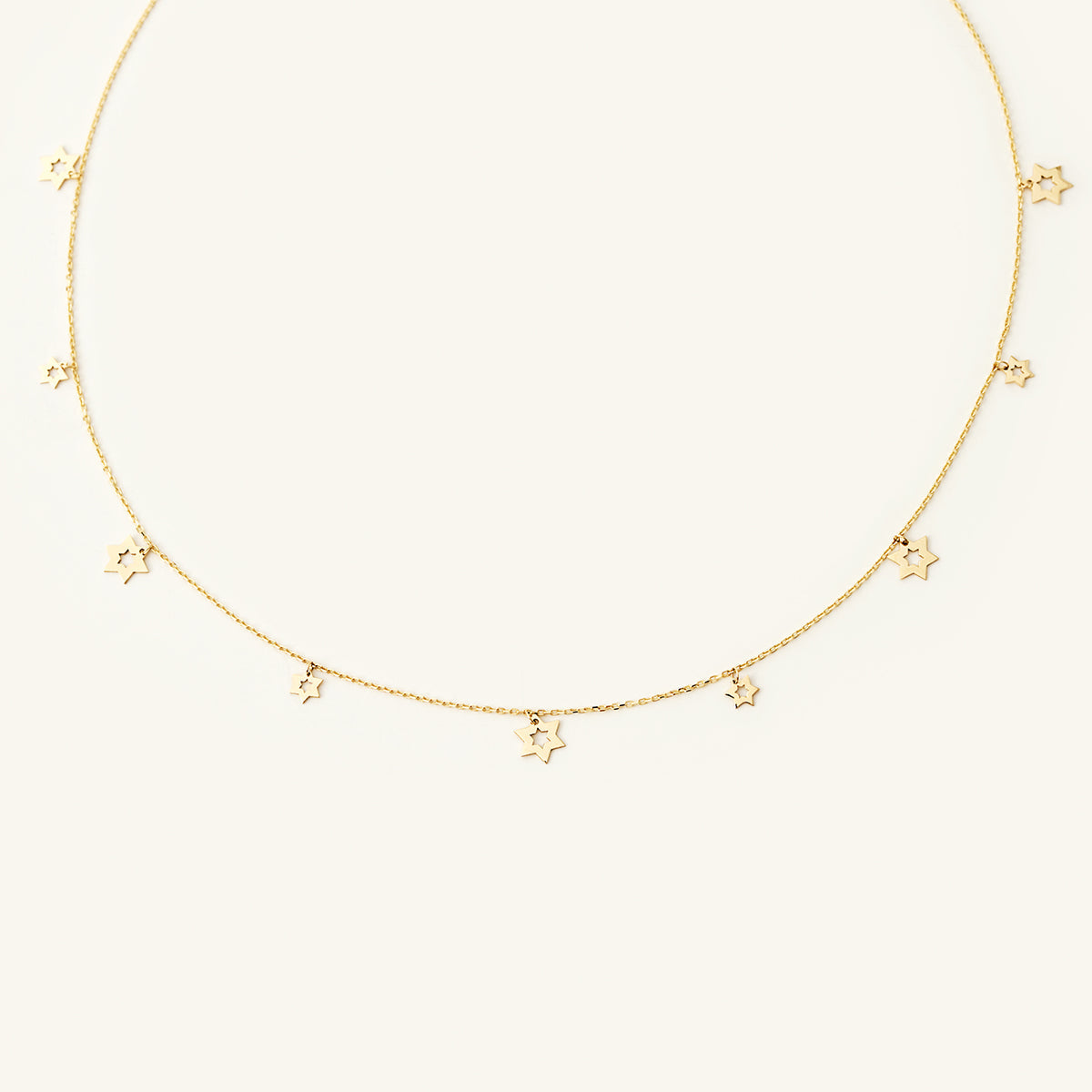 Star of David necklace made of 585 gold