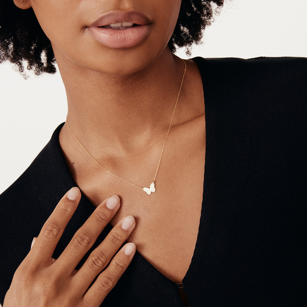 Collier papillon en or 585