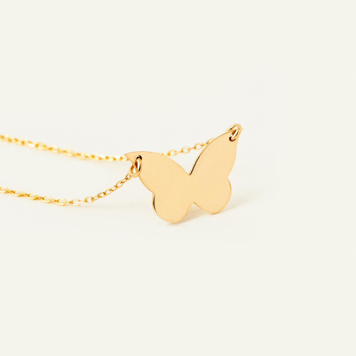 butterfly necklace made of 585 gold