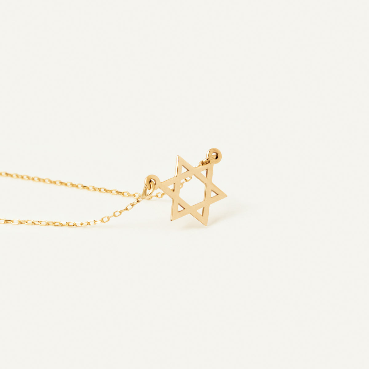 Jewish Star Necklace in 585 Gold