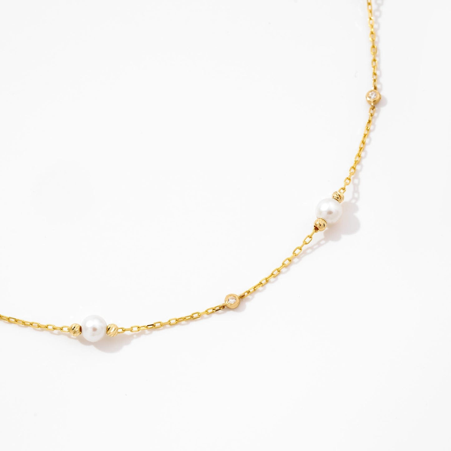 Diamanten und Perlen Y-Kette mit Tropfenanhänger
