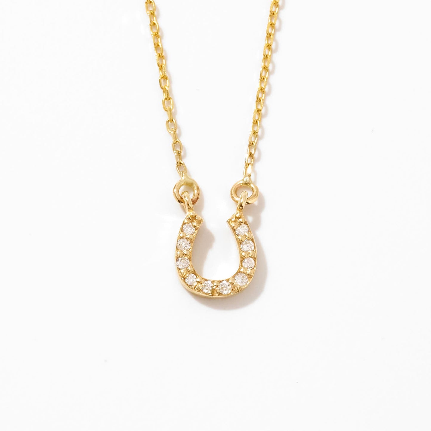 Diamond horseshoe necklace in 585 solid gold