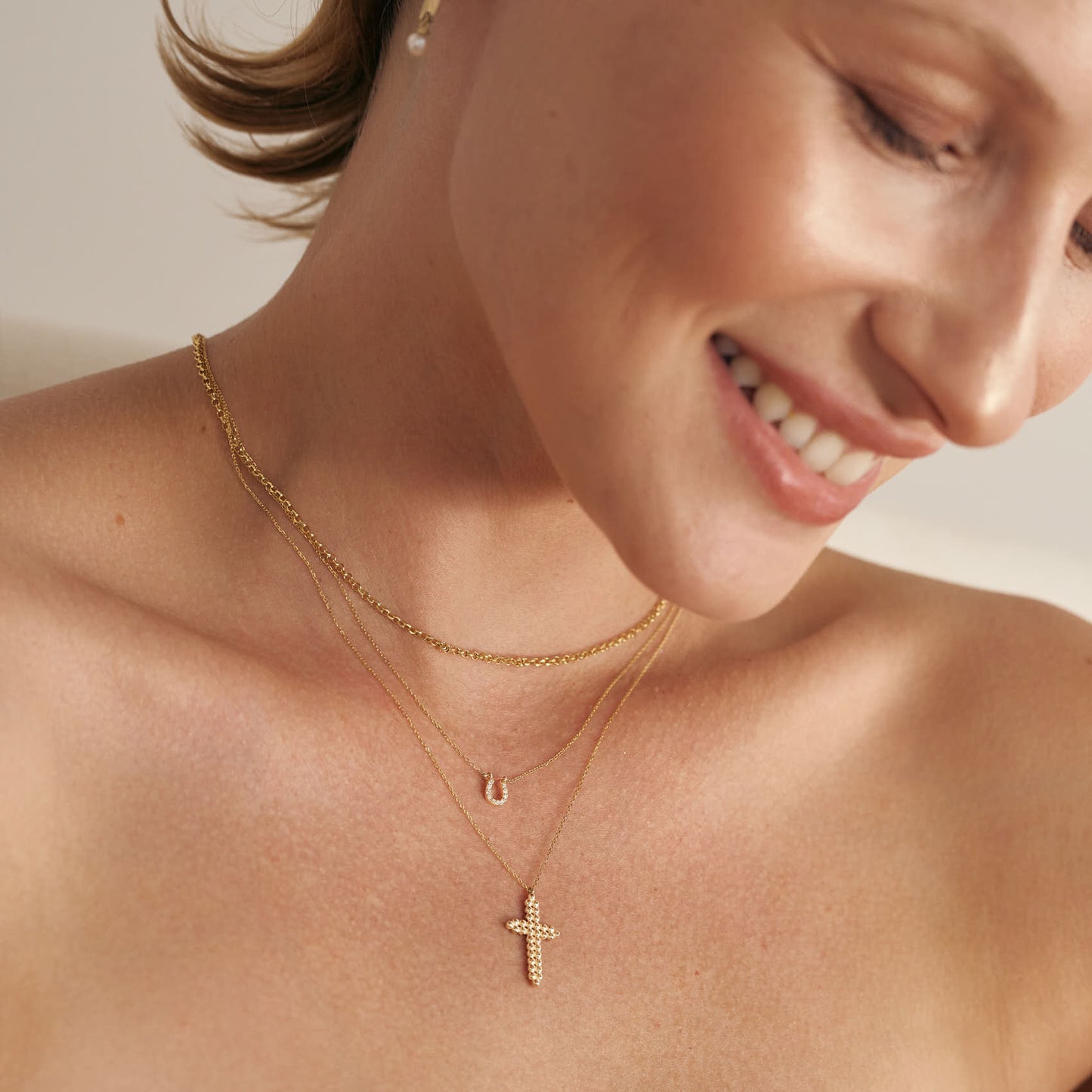 Diamant Hufeisen Halskette