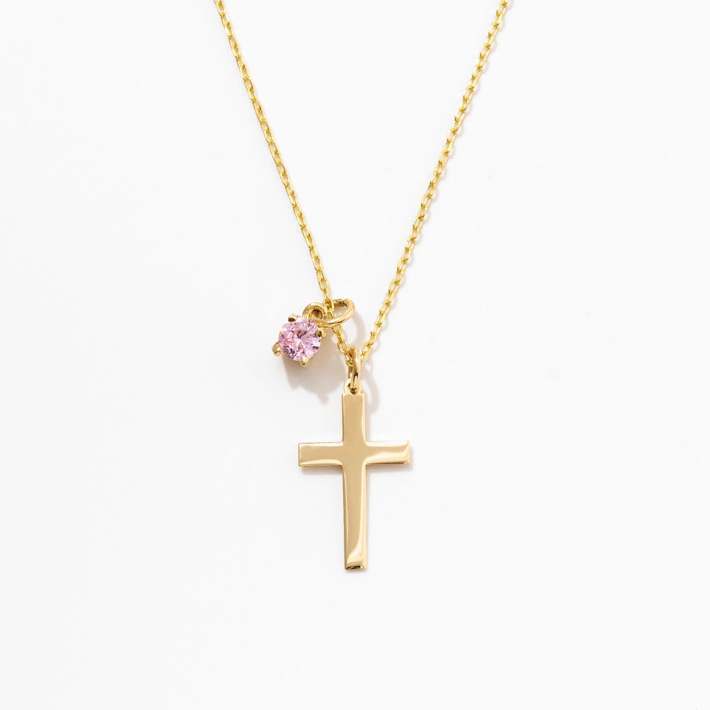 Cross Birthstone Halskette