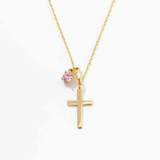 Cross Birthstone Halskette