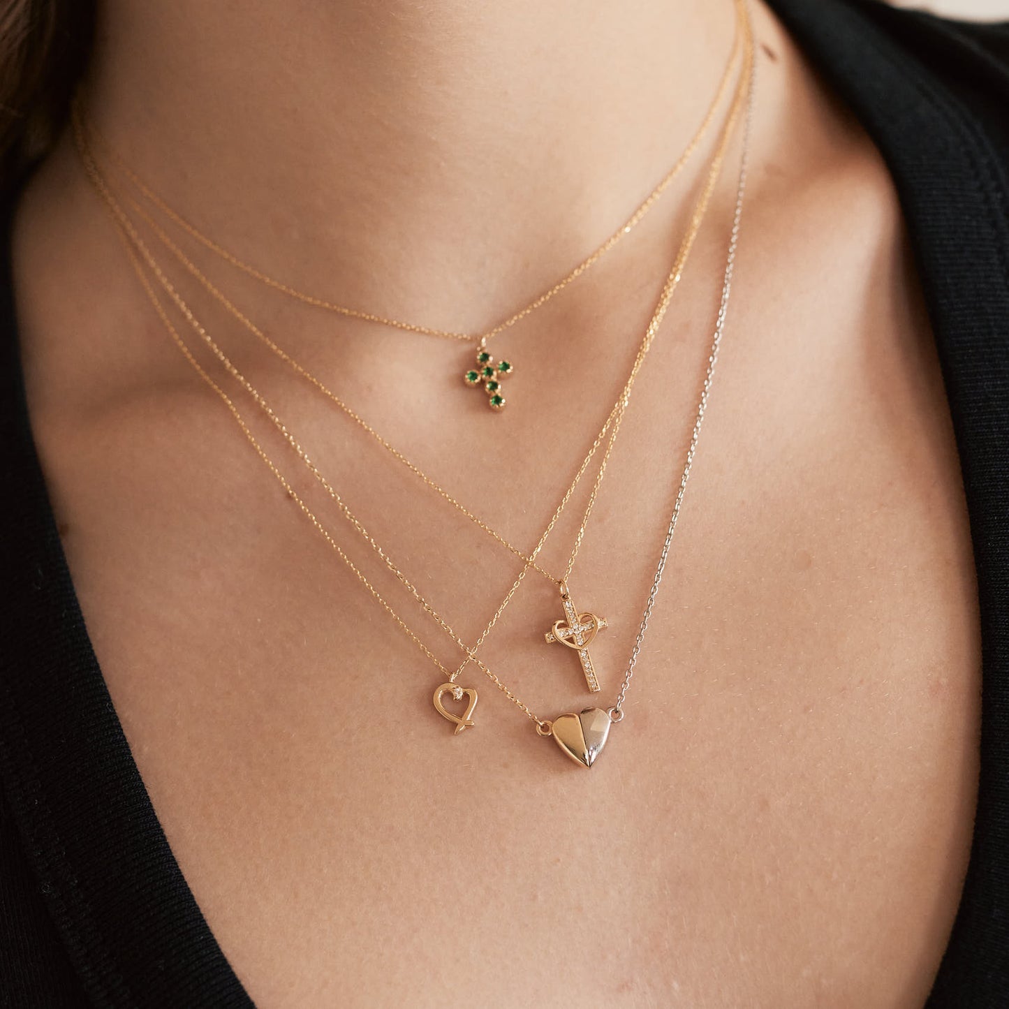 Mini Diamond Herz Halskette