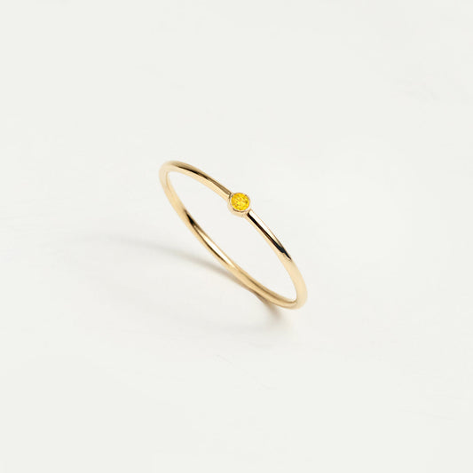 November Birthstone Solitär Stacking Ring