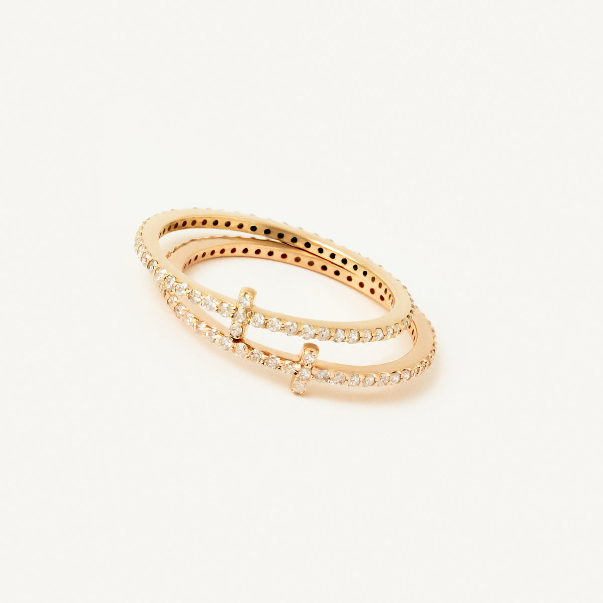 Diamant Kreuz Ewigkeit Ring