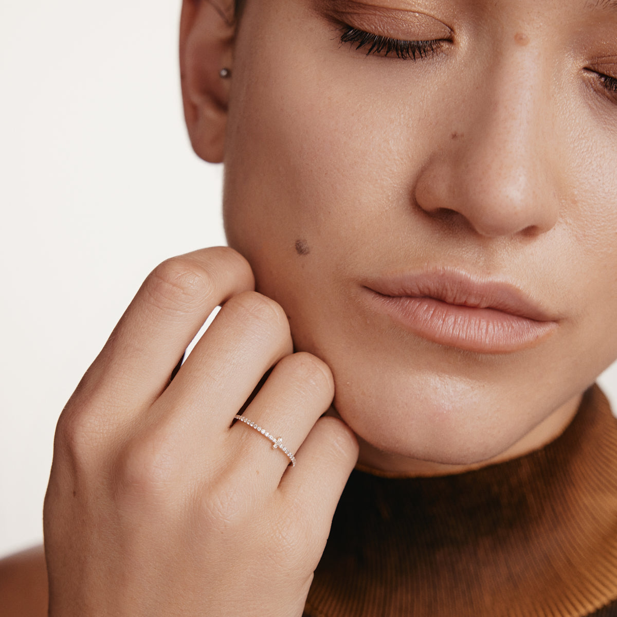 Diamant Kreuz Ewigkeit Ring