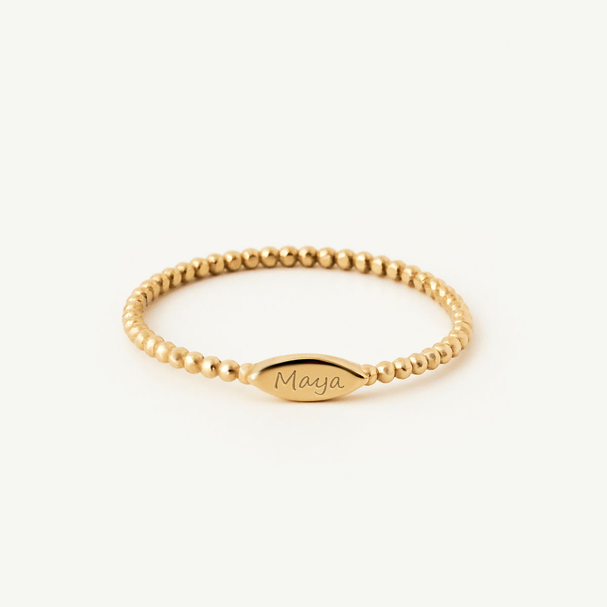 Benutzerdefinierter Name Beaded Ring