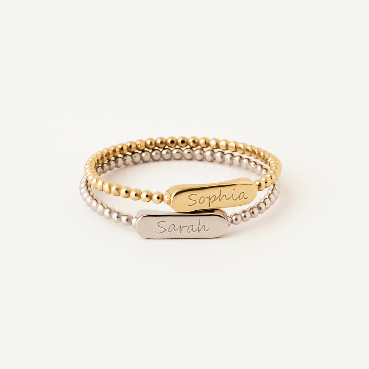 Angepasster Perlen-Name-Ring