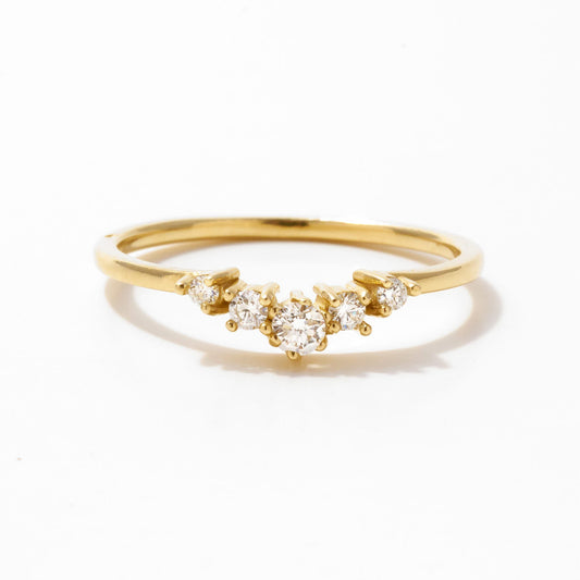 Bague empilable avec pierres de naissance en or massif 585