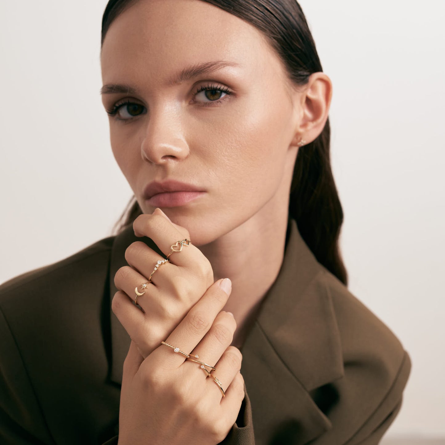 Diamant Stapelring