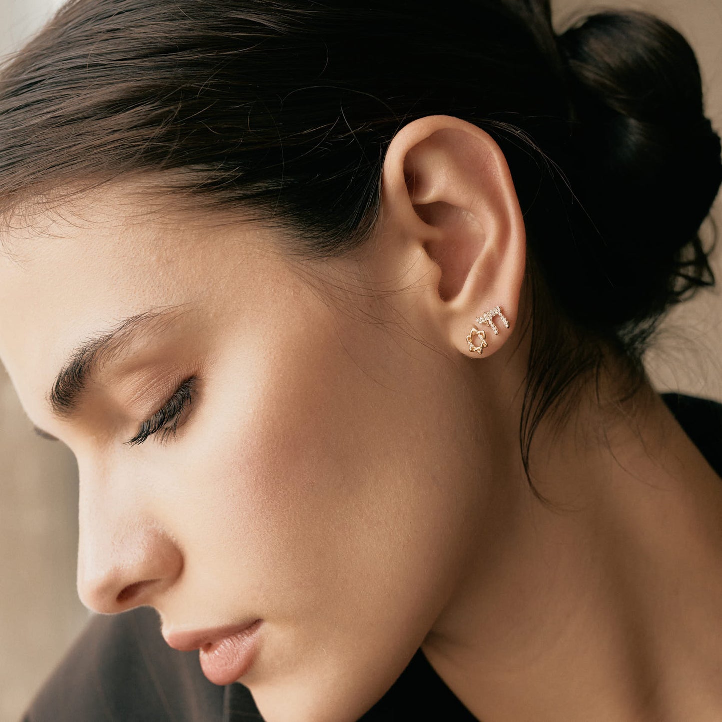 Diamant Chai Ohrringe