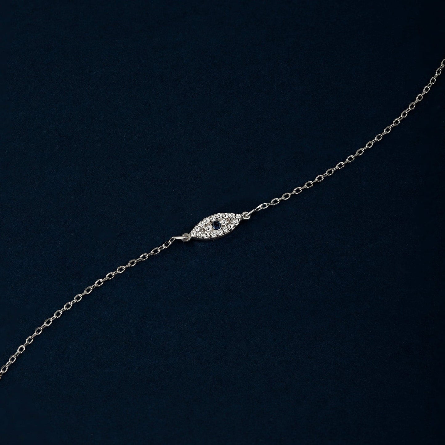 Diamant Pave Evil Eye Armband