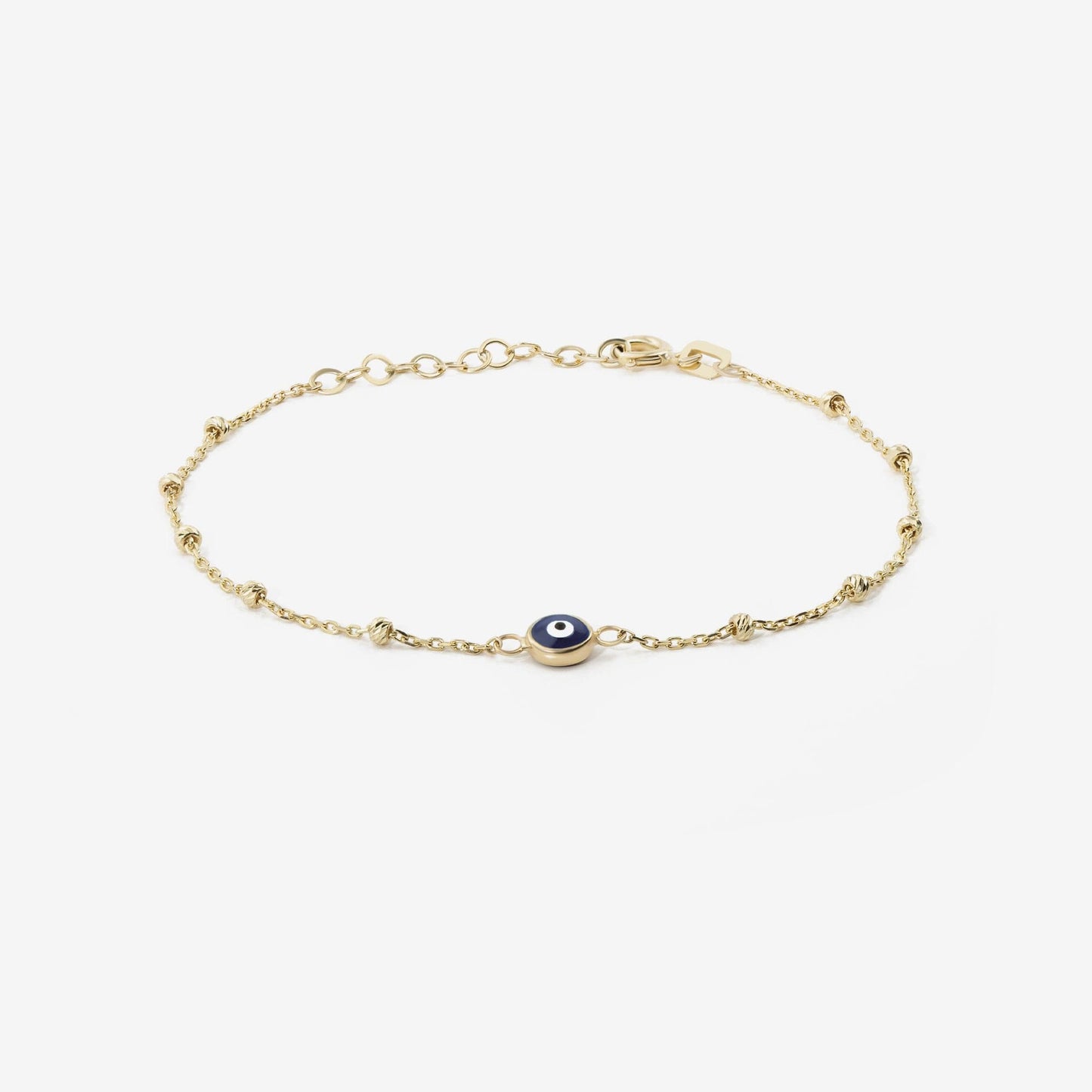 Collier de perles bracelet mauvais œil en or 585
