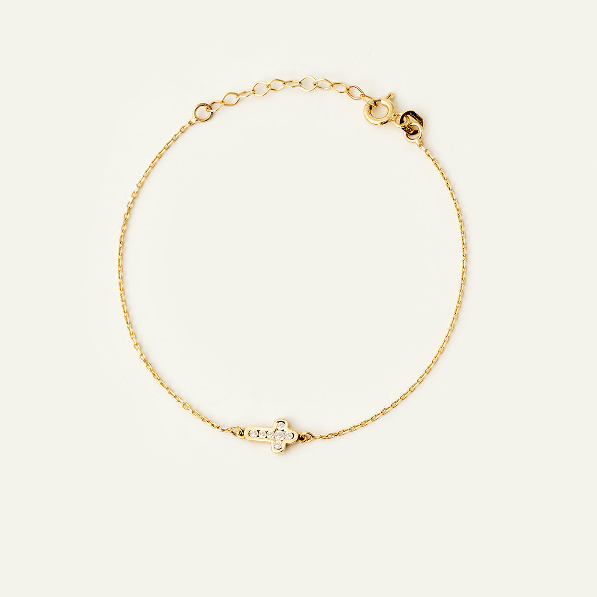 Winziges Diamant-Kreuz-Armband