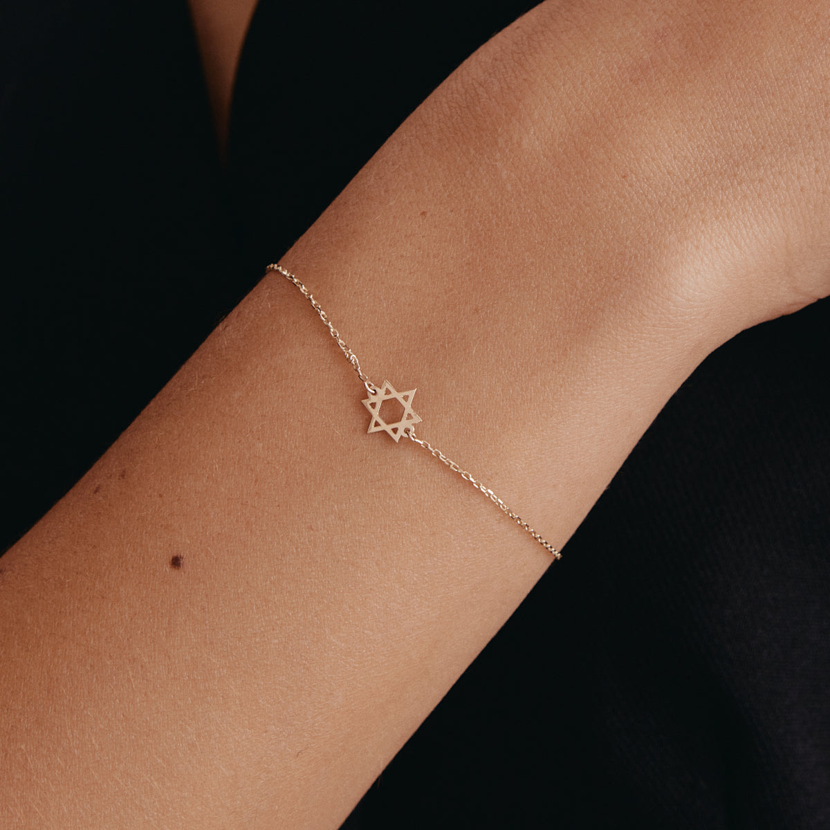 Star of David bracelet in 585 gold