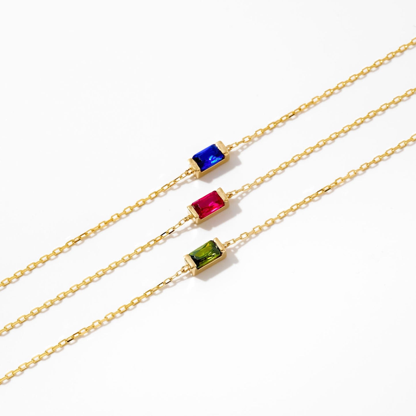 Baguette Geburtsstein Armband