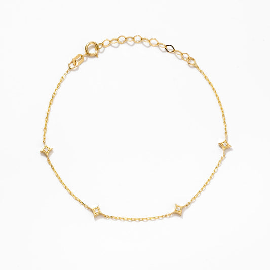 Diamant Stern Station Armband