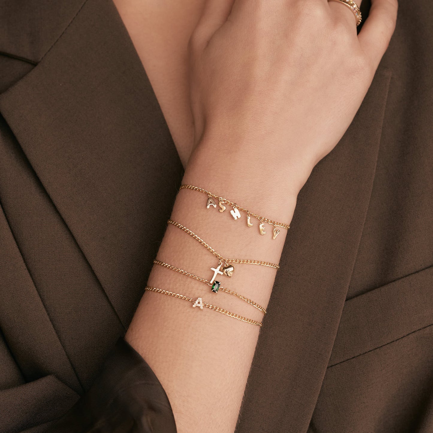 Diamant Initialarmband